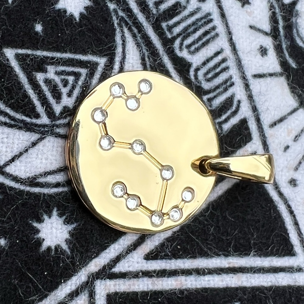 Scorpio Gold Swarovski crystal pendant